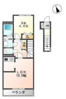 ハピネスII【2階】の間取り