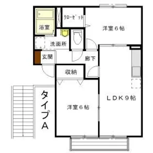 エバーライフワン【2階】の間取り