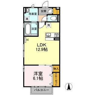 ソシアM【1階】の間取り
