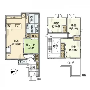大阪府三島郡島本町広瀬4【一戸建】の間取り
