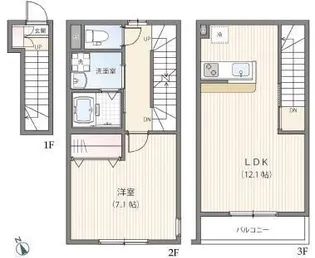 ミハス東大井【2階】の間取り