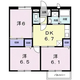 グランメールC【2階】の間取り