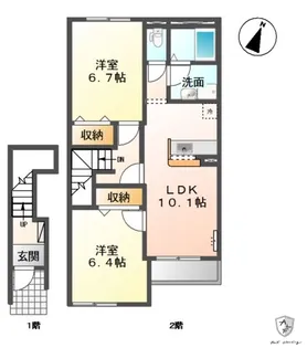 グランシャリオ大原II【2階】の間取り