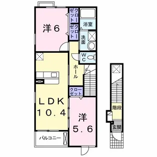 茨城県東茨城郡茨城町大字長岡【アパート】の間取り