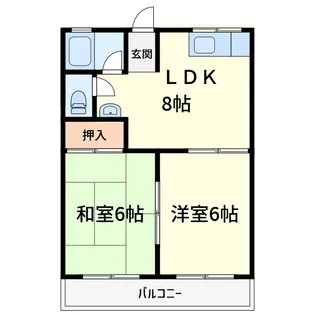 第二奥村ハイツ【2階】の間取り