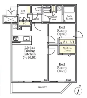 CREALpremier西馬込【2階】の間取り