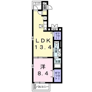 グレイスマルカノII【1階】の間取り