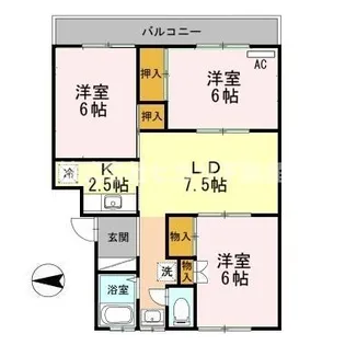 パークハイム作町【2階】の間取り