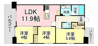 福岡県北九州市八幡西区穴生2【マンション】の間取り