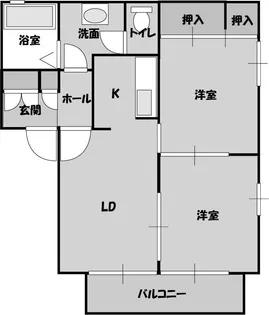 群馬県佐波郡玉村町大字下新田【アパート】の間取り