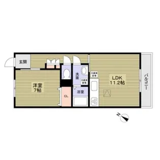 サンセット柏たなか【1階】の間取り