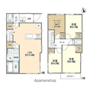 千葉県柏市西柏台1【一戸建】の間取り