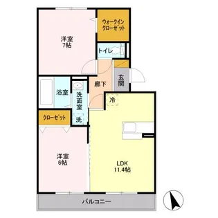 千葉県千葉市中央区浜野町【アパート】の間取り