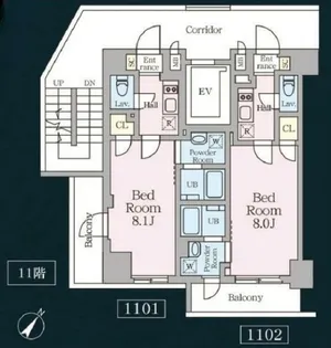 マデリア町田【11階】の間取り