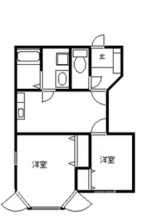 ハウスガーデン楡木四番館【1階】の間取り