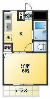 1Kの間取り画像