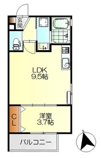 1LDKの間取り画像