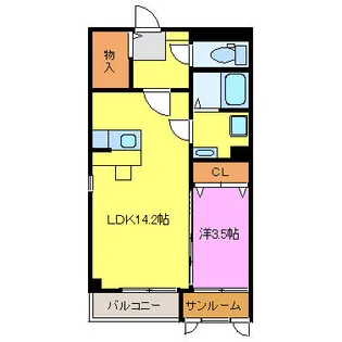 ウィズ光陽【2階】の間取り