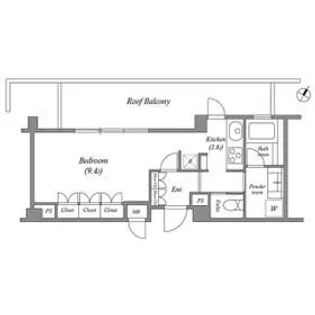 プラチナコート広尾【4階】の間取り