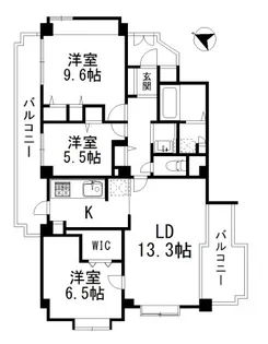兵庫県芦屋市翠ケ丘町【マンション】の間取り