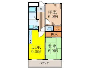 リバーサイド豊中【4階】の間取り