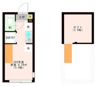 東京都杉並区和泉1【アパート】の間取り
