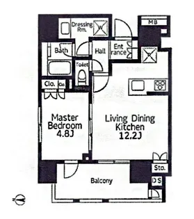 サンウッドフラッツ神田神保町【12階】の間取り