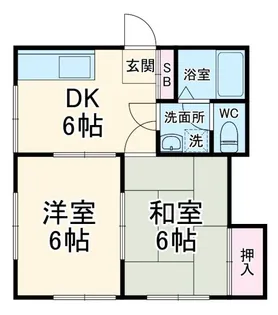 グリーンエステートB【2階】の間取り