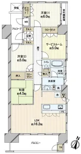 千葉中央レジデンス【4階】の間取り