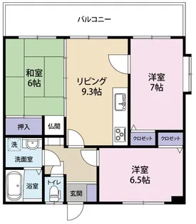 パールハイツMIYAZAKI【4階】の間取り