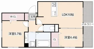 大阪府高槻市浦堂2【アパート】の間取り