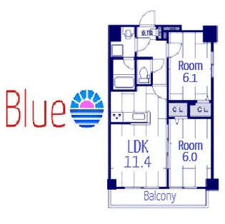 クリスタルK横浜【8階】の間取り