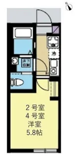 ビブロポート溝の口【1階】の間取り