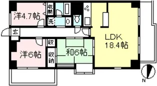 バードタウン2番館【4階】の間取り