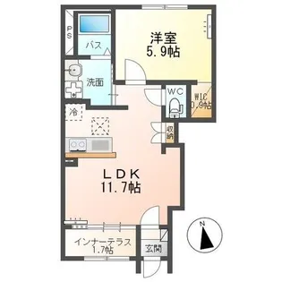 メゾン カメリア【1階】の間取り