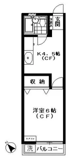 コーポ三栄【2階】の間取り