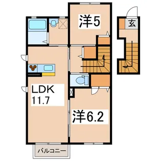 シャーメゾン幕内東【2階】の間取り