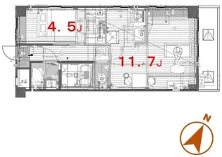リフィオ三軒茶屋【1階】の間取り