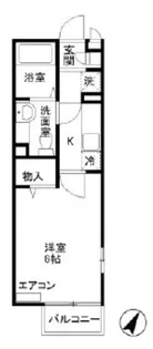 東京都八王子市堀之内2【アパート】の間取り