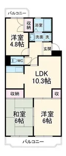 マンションフォーリア【1階】の間取り