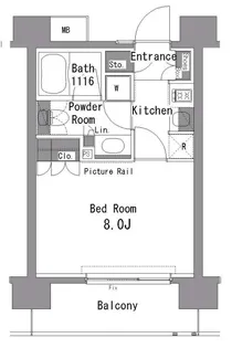 パークアクシス渋谷桜丘ウエスト【2階】の間取り