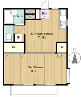 ツインハイツ鶴川A【2階】の間取り