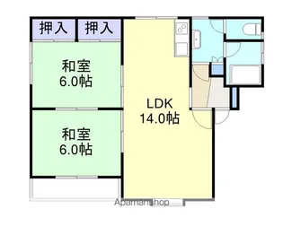 シャトーチロル【3階】の間取り