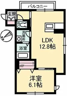 プロヌーブ大福【2階】の間取り