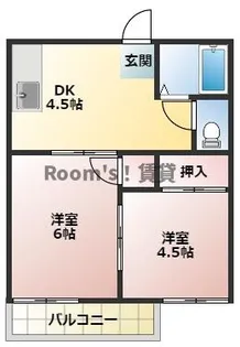フォーブル神谷A【1階】の間取り