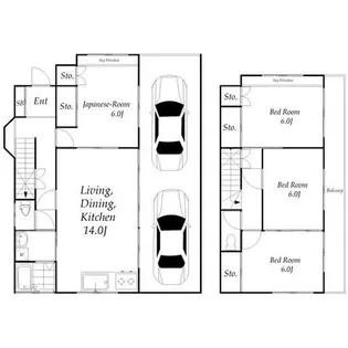 神奈川県愛甲郡愛川町半原【一戸建】の間取り