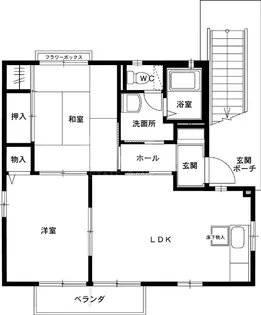 フルール弥生A館【1階】の間取り