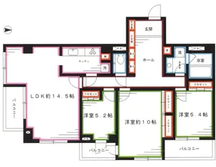 クリスタルコート【2階】の間取り