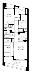 プラウド元住吉【4階】の間取り