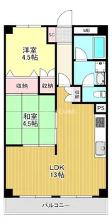狭山ハウス2号館【10階】の間取り
